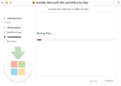 attendre la fin de linstallation دانلود، نصب و فعال‌سازی Office 2024 برای مک تیر ۱۴۰۵