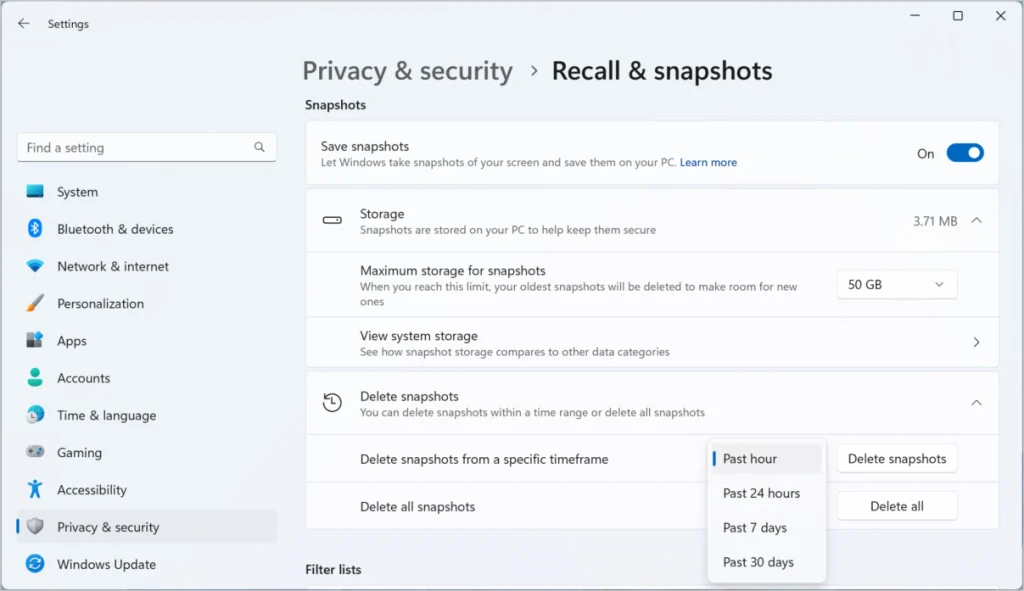 بازخوانی ویندوز (Windows Recall): پاسخ به تمام سوالات شما درباره حریم خصوصی 2 2 Microsoft Windows Recall privacy Delete recall Snapshots بازخوانی ویندوز (Windows Recall): پاسخ به تمام سوالات شما درباره حریم خصوصی خرداد ۱۴۰۵