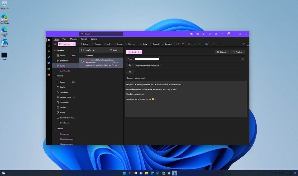 Outlook for Windows 11 force migration مایکروسافت در حال ساخت یک اپلیکیشن جدید People برای Outlook در ویندوز 11 است ؟ خرداد ۱۴۰۵