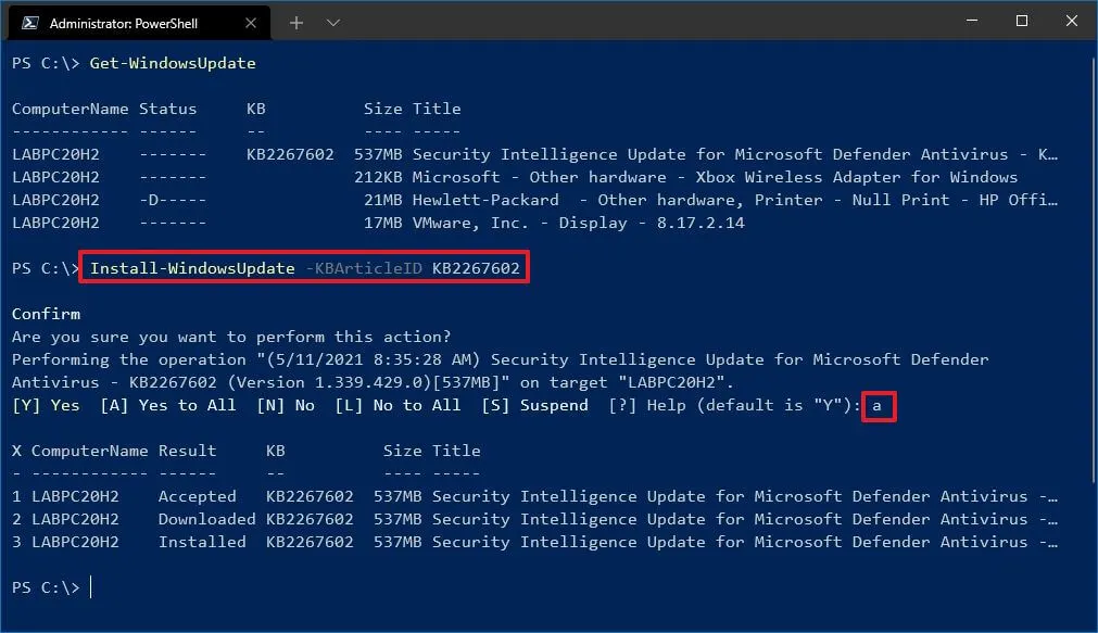 install windowsupdate kbarticleid powershell نصب دستی به‌روزرسانی‌های ویندوز 10 : چگونه بسته‌های به‌روزرسانی تجمعی ویندوز 11 را دانلود و نصب کنیم؟ خرداد ۱۴۰۵