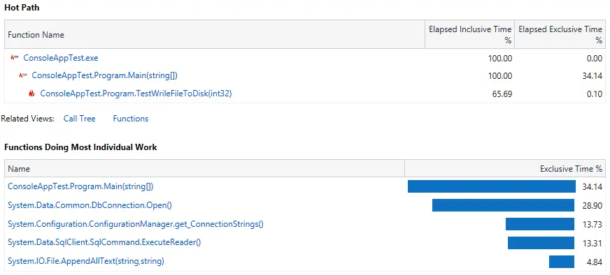 چگونه با استفاده از Visual Studio Profiler، عملکرد برنامه خود را بهینهسازی کنیم؟ 9 instrumentation profiling report6 4bfdceb8 6b2d 4436 چگونه با استفاده از Visual Studio Profiler، عملکرد برنامه خود را بهینهسازی کنیم؟ اردیبهشت ۱۴۰۵