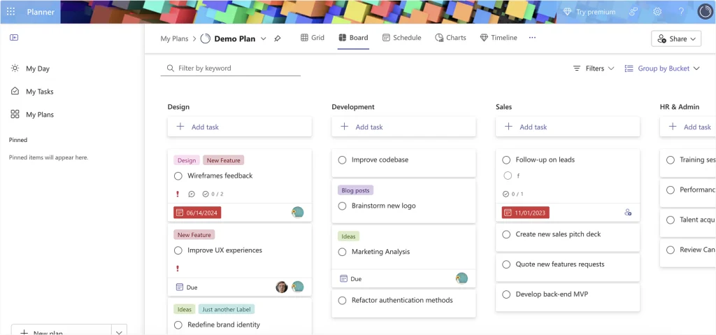 microsoft planner ui 2025 مایکروسافت پلنر ۲۰۲۵: ویژگی‌های جدید و مزایای بهره‌وری خرداد ۱۴۰۵