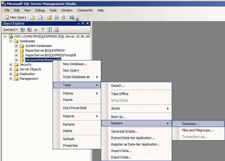 چگونه از پایگاه داده در SQL Server پشتیبانگیری و بازیابی کنیم؟ راهنمای گامبهگام 5 restore database1 1 چگونه از پایگاه داده در SQL Server پشتیبانگیری و بازیابی کنیم؟ راهنمای گامبهگام خرداد ۱۴۰۵