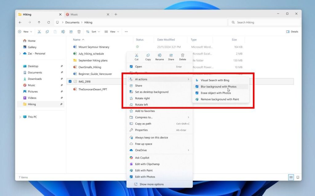 yHgdPTvua9BbFph9Zy5pwH 1200 80 ویندوز ۱۱ به‌زودی قابلیت AI Actions را به فایل اکسپلورر اضافه می‌کند — همین حالا با روش استفاده از آن آشنا شوید. تیر ۱۴۰۵