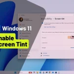 ویندوز ۱۱ قابلیت «Screen Tint» را دریافت می‌کند؛ ویژگی جدید دسترسی‌پذیری برای راحتی چشم‌ها